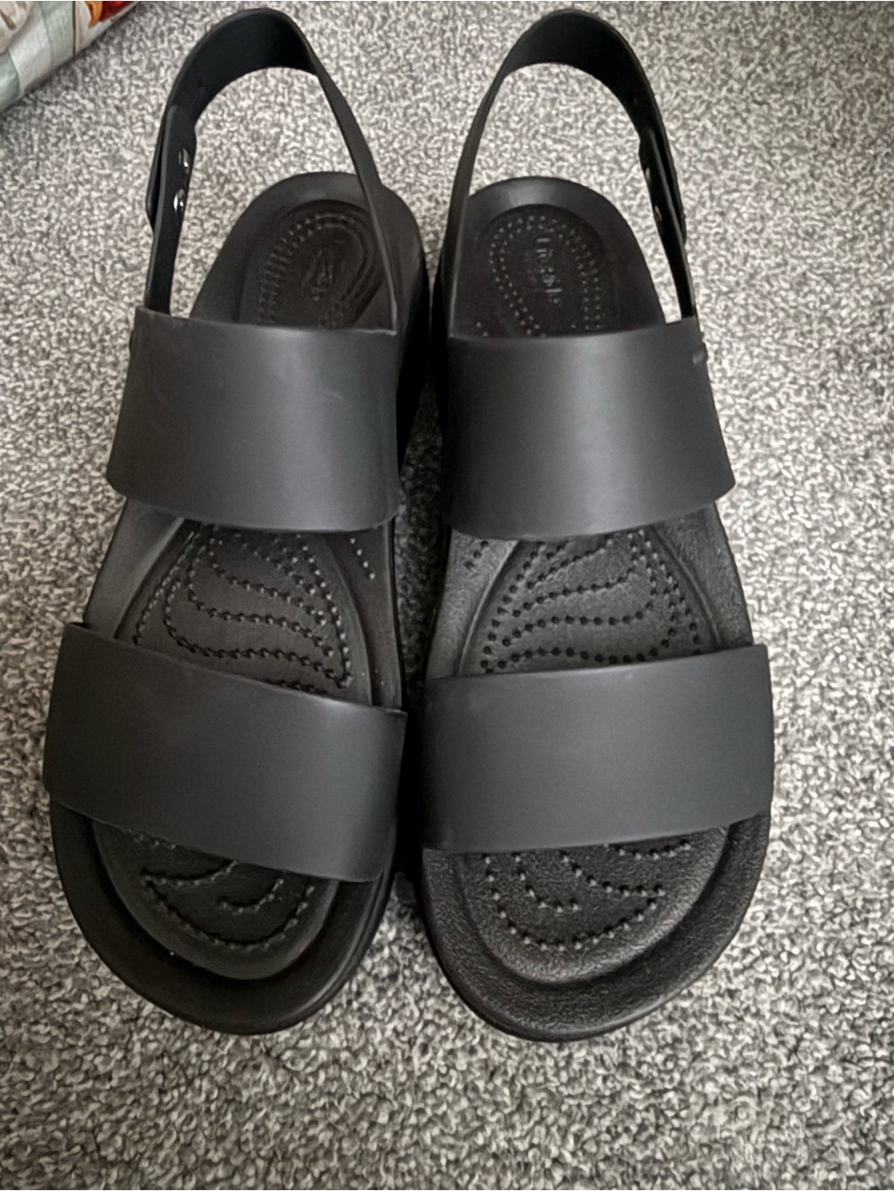 Women’s Black Strap Sandals - Comfortable Everyday Slide
